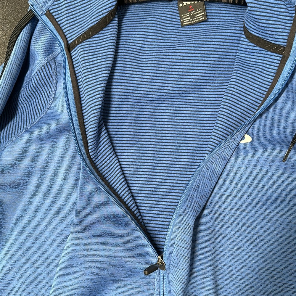 Oakley Blue Full Zip Hoodie Sweatshirt Men’s Medium - Picture 9 of 11